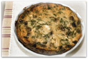 Spinach, Mushroom and Goat Cheese Baked Eggs at Berry Manor
