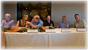 WINEormous listening to the panel discussion at Winegrowers CRUSH in Temecula, CA