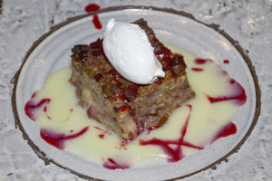 White Chocolate and Raspberry Bread Pudding
